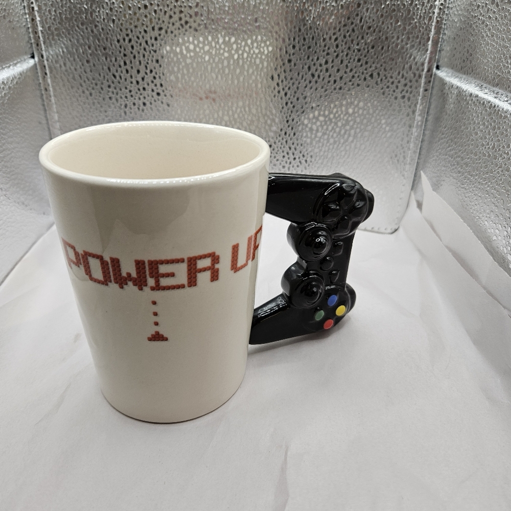 Power Up Dave And Busters Gamer Mug with Controller Handle